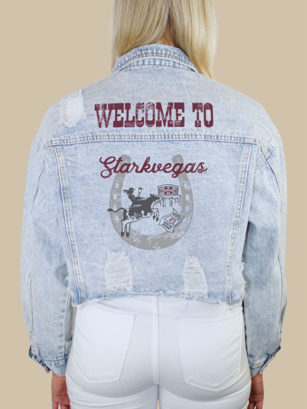 Mississippi State/Starkvegas Welcome to My Rodeo Denim Jacket - Picture 4 of 4